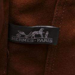 Pre Owned Hermes Brown Canvas  Fourre Tout MM Bag