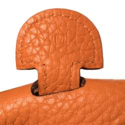 Pre Owned Hermès Orange Clemence Leather Evelyne III PM Bag