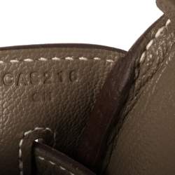 Hermes Etoupe Grey Togo Leather Palladium Hardware Birkin 40 Bag