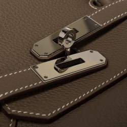 Hermes Etoupe Grey Togo Leather Palladium Hardware Birkin 40 Bag