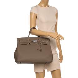 Hermes Etoupe Grey Togo Leather Palladium Hardware Birkin 40 Bag