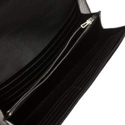 Pre Owned Hermes Black Shine Alligator Palladium Hardware Constance Wallet