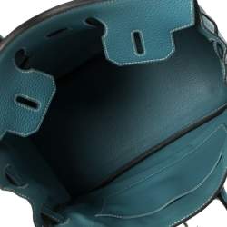 Hermes Blue Jean Clemence Leather Ruthenium Hardware Hac Birkin 28 Bag