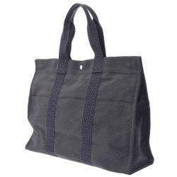 Hermes Grey Toile Canvas Herline GM Bag