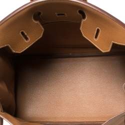 Pre Owned Hermes Gold Togo Leather Gold Hardware Birkin 35 Bag