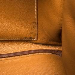 Pre Owned Hermes Gold Togo Leather Gold Hardware Birkin 35 Bag