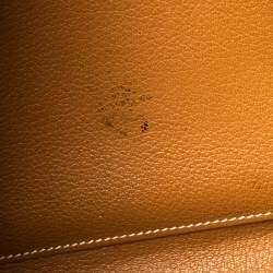 Pre Owned Hermes Gold Togo Leather Gold Hardware Birkin 35 Bag