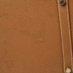 Pre Owned Hermes Gold Togo Leather Gold Hardware Birkin 35 Bag