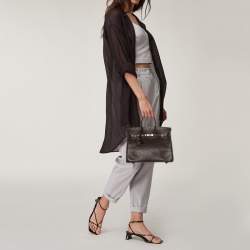 Hermes Havane Ostrich Palladium Hardware Birkin 25 Bag