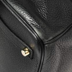 Hermes Black Taurillon Clemence Leather Gold Hardware Birkin 35 Bag