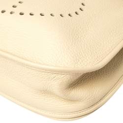 Pre Owned Hermes Parchemin Togo Leather Evelyne III GM Bag