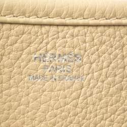 Pre Owned Hermes Parchemin Togo Leather Evelyne III GM Bag