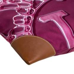 Pre Owned Hermes VIF Pink Satin and Leather MM Silky City Bag