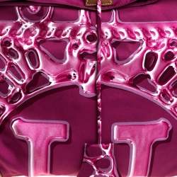 Pre Owned Hermes VIF Pink Satin and Leather MM Silky City Bag