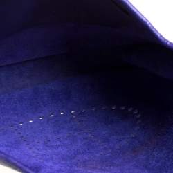 Pre Owned Hermes Ultraviolet Clemence Leather Evelyne I PM Bag