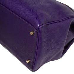 Hermes Ultraviolet Togo Leather Gold Plated Kelly Retourne 40 Bag