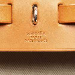 مملوكة مسبقًا Hermes Cream/Brown Toile Canvas Herbag GM Bag