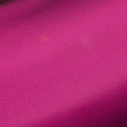Hermès Cyclamen Swift Leather Palladium Hardware Kelly Pochette