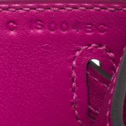Hermès Cyclamen Swift Leather Palladium Hardware Kelly Pochette