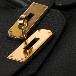 Hermes Noir Togo Leather Gold Hardware Birkin 30 Bag