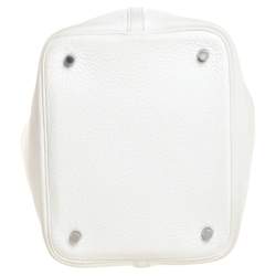 Pre Owned Hermes White Togo Leather Picotin MM Bag