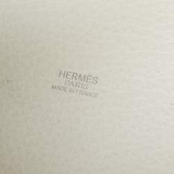 Pre Owned Hermes White Togo Leather Picotin MM Bag