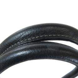 Pre Owned Hermes Black/Off White Toile and Negonda Leather Garden Party Bag