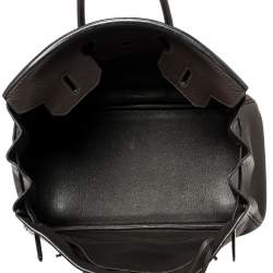 Hermes Cacao Clemence Leather Palladium Hardware Birkin 35 Bag