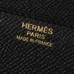 Pre Owned Hermes Black Epsom Leather Gold Hardware Cherche Midi 25 Bag