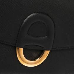 Pre Owned Hermes Black Epsom Leather Gold Hardware Cherche Midi 25 Bag