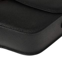 Pre Owned Hermes Black Epsom Leather Gold Hardware Cherche Midi 25 Bag