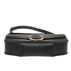 Pre Owned Hermes Black Epsom Leather Gold Hardware Cherche Midi 25 Bag