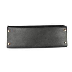 Pre Owned Hermes Black Epsom Leather Gold Hardware Kelly Sellier 35 Bag