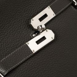 Pre Owned Hermes Vert Gris Clemence Leather Palladium Hardware Jypsiere 37 Bag