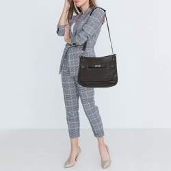 Pre Owned Hermes Vert Gris Clemence Leather Palladium Hardware Jypsiere 37 Bag