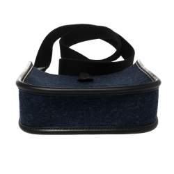 Pre Owned Hermes Blue Nuit/Black Feutre and Swift Leather Evelyne I TPM Bag