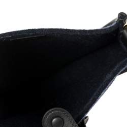 Pre Owned Hermes Blue Nuit/Black Feutre and Swift Leather Evelyne I TPM Bag