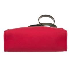 Pre Owned Hermes Extreme Rose/Khaki Canvas and Leather Herbag Zip 31 Bag