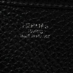 Pre Owned Hermes Black Togo Leather Evelyne III GM Bag