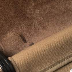 Pre Owned Hermes Etoupe/Ebene Canvas and Leather Herbag Zip 39 Bag