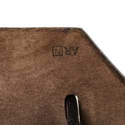 Pre Owned Hermes Etoupe/Ebene Canvas and Leather Herbag Zip 39 Bag