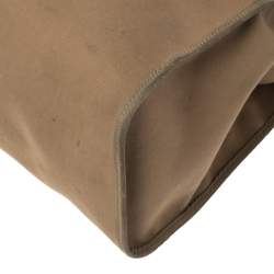 Pre Owned Hermes Etoupe/Ebene Canvas and Leather Herbag Zip 39 Bag