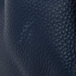 Hermes Blue Sapphire Clemence Leather Palladium Hardware Birkin 35 Bag