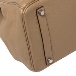 Pre Owned Hermes Cardamome Taurillon Clemence Leather Palladium Hardware Birkin 35 Bag