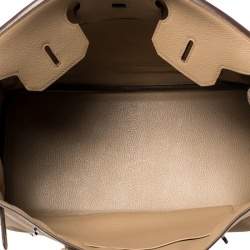 Pre Owned Hermes Cardamome Taurillon Clemence Leather Palladium Hardware Birkin 35 Bag