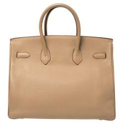 Pre Owned Hermes Cardamome Taurillon Clemence Leather Palladium Hardware Birkin 35 Bag