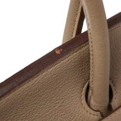 Pre Owned Hermes Cardamome Taurillon Clemence Leather Palladium Hardware Birkin 35 Bag