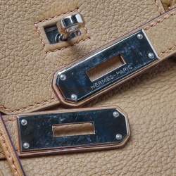 Pre Owned Hermes Cardamome Taurillon Clemence Leather Palladium Hardware Birkin 35 Bag