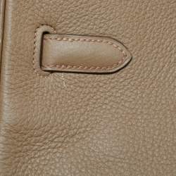 Pre Owned Hermes Cardamome Taurillon Clemence Leather Palladium Hardware Birkin 35 Bag