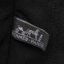 مملوكة مسبقًا Hermes Black Canvas Fourre Tout GM Tote Bag